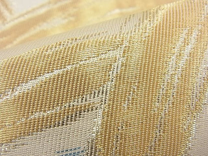 平和屋着物■六通柄袋帯 ふくれ織 地紙重ね文 金銀糸 逸品 n-gh1688