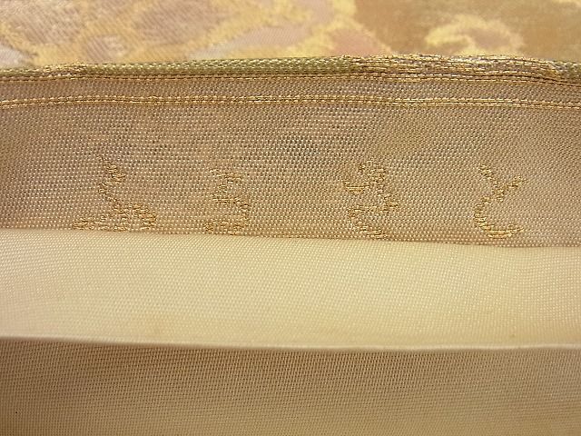 平和屋着物■六通柄袋帯 菱吉祥花鳥文 金銀糸 逸品 n-gh1697