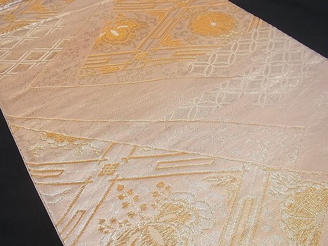 平和屋着物■六通柄京袋帯 吉祥花文 金銀糸 逸品 n-gh1716