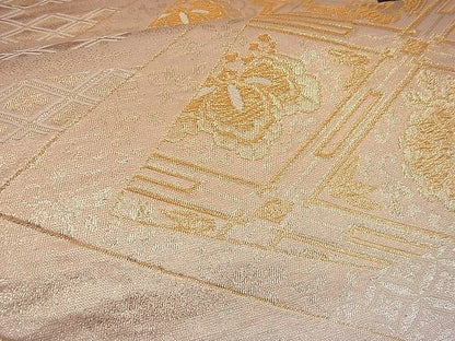 平和屋着物■六通柄京袋帯 吉祥花文 金銀糸 逸品 n-gh1716
