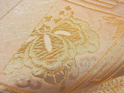 平和屋着物■六通柄京袋帯 吉祥花文 金銀糸 逸品 n-gh1716