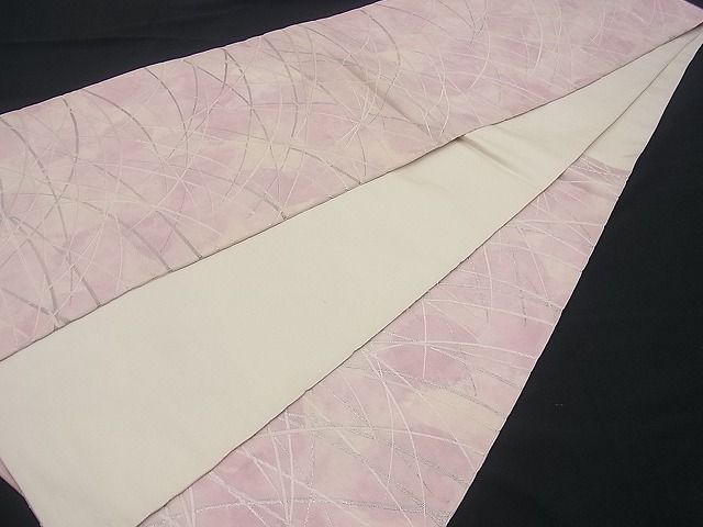 平和屋着物■六通柄袋帯 唐織 芝草文 銀糸 逸品 n-gh1718