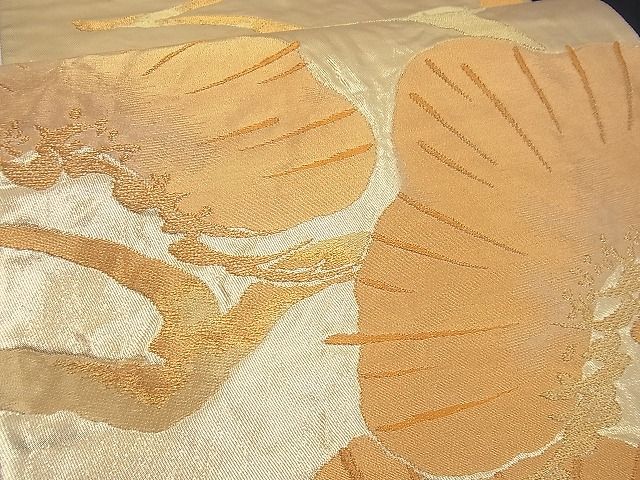 平和屋着物■六通柄袋帯 ふくれ織 松 金糸 逸品 n-gh1724