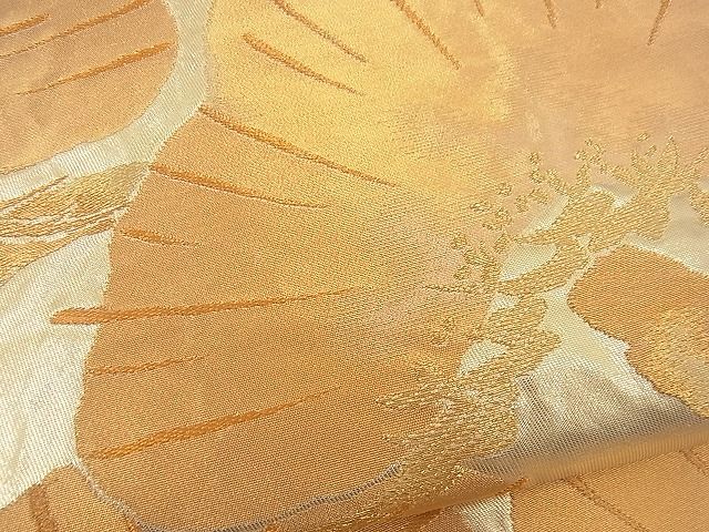 平和屋着物■六通柄袋帯 ふくれ織 松 金糸 逸品 n-gh1724