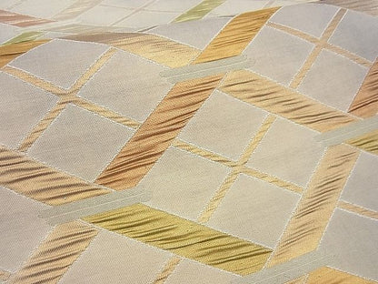 平和屋着物■六通柄袋帯 ふくれ織 菱吉祥文 金糸 逸品 n-gh1732