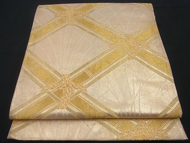平和屋着物■六通柄袋帯 大宮錦 竹垣文 金銀糸 逸品 n-gh1742