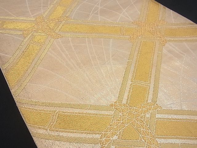 平和屋着物■六通柄袋帯 大宮錦 竹垣文 金銀糸 逸品 n-gh1742