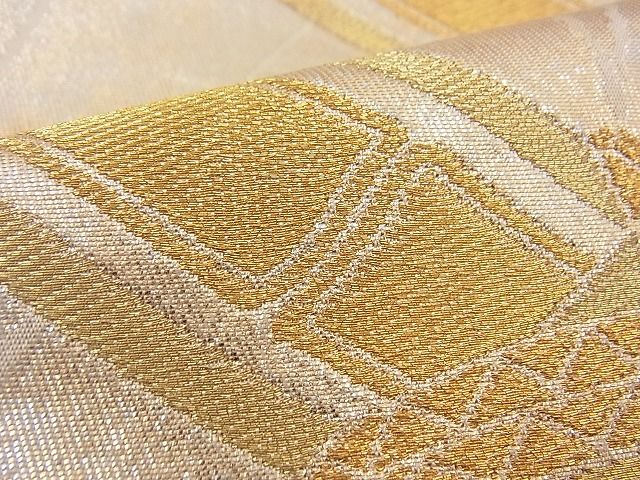 平和屋着物■六通柄袋帯 大宮錦 竹垣文 金銀糸 逸品 n-gh1742