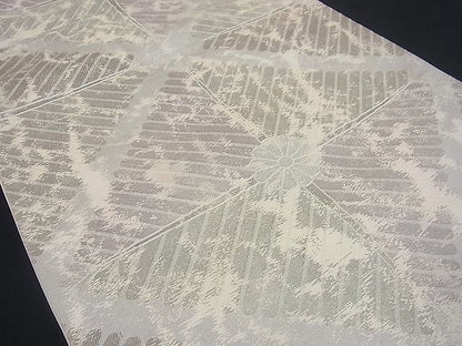 平和屋着物■六通柄袋帯 霞菊菱文 銀糸 逸品 n-gh1744