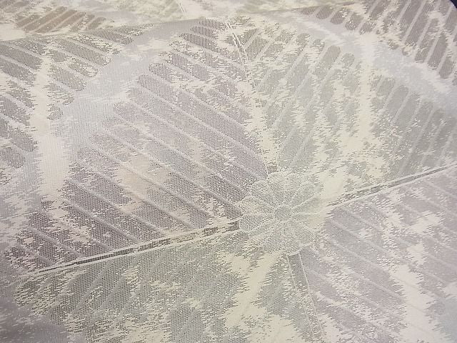 平和屋着物■六通柄袋帯 霞菊菱文 銀糸 逸品 n-gh1744