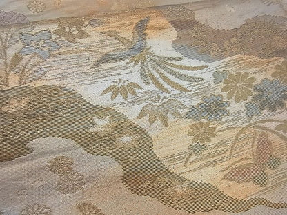 平和屋着物■六通柄袋帯 流水鳳凰花蝶文 金銀糸 逸品 n-gh1749