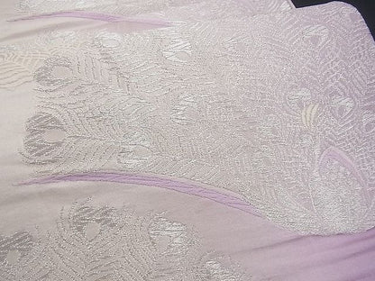 平和屋着物■六通柄袋帯 唐織 孔雀文 銀糸 逸品 n-gh1757