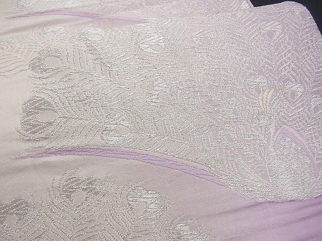 平和屋着物■六通柄袋帯 唐織 孔雀文 銀糸 逸品 n-gh1757