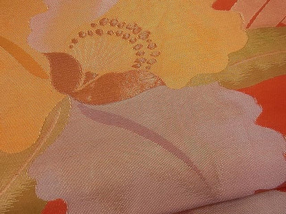 平和屋着物■六通柄袋帯 カトレア 金糸 逸品 n-gh1810