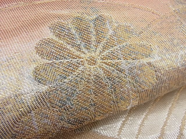 平和屋着物■六通柄袋帯 吉祥立波花文 金銀糸 逸品 n-gt1261