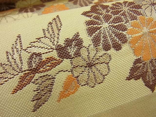 平和屋着物■六通柄袋帯 菊尽くし 金銀糸 逸品 n-gt1438