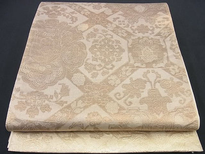 平和屋着物■六通柄袋帯 花唐草天井文 金糸 逸品 n-gt1650