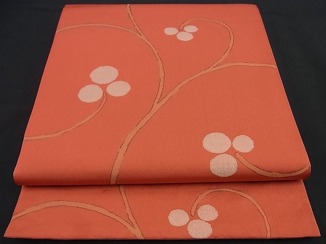 平和屋着物■六通柄 本袋帯 ふくれ織 花唐草文 逸品 n-gt1730