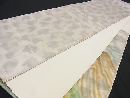 平和屋着物■六通太鼓柄袋帯 手描き 地紋起こし 重ね山風景文 逸品 n-gt1747