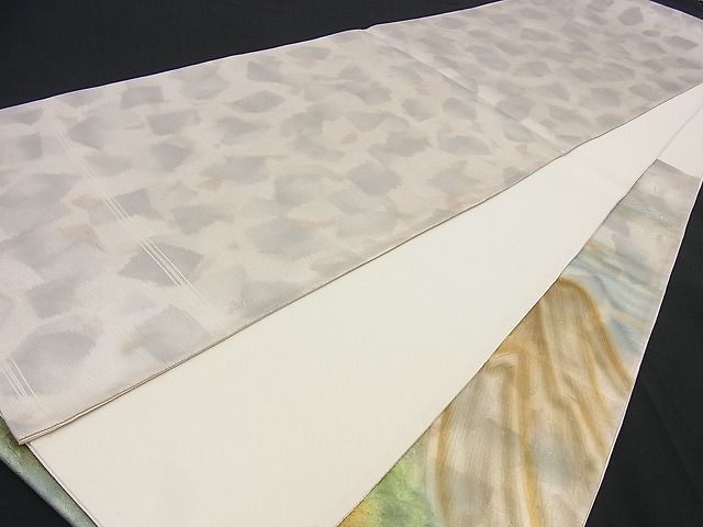 平和屋着物■六通太鼓柄袋帯 手描き 地紋起こし 重ね山風景文 逸品 n-gt1747