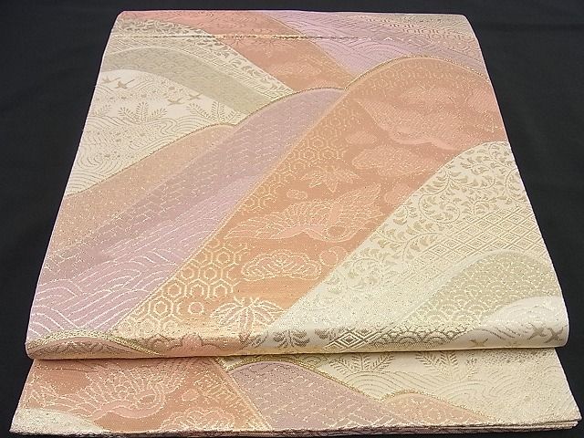 平和屋着物■六通柄袋帯 立波飛鶴吉祥文 金糸 逸品 n-gt1750