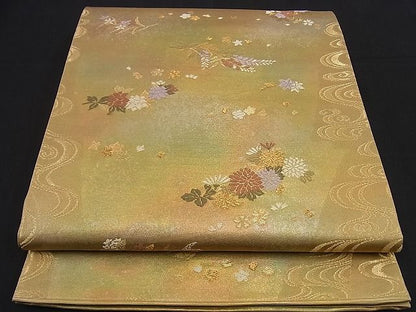 平和屋着物■六通柄袋帯 唐織 吉祥慶長文様 金糸 逸品 n-gt1765