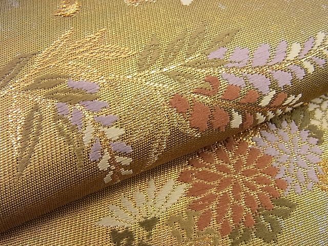 平和屋着物■六通柄袋帯 唐織 吉祥慶長文様 金糸 逸品 n-gt1765