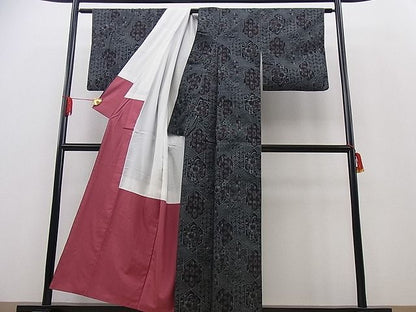 平和屋着物■上質な紬　亀甲重ね吉祥文　逸品　n-gt1919