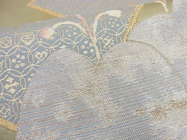 平和屋着物■六通柄袋帯 色紙吉祥桐花文 金銀糸 逸品 n-gt2190