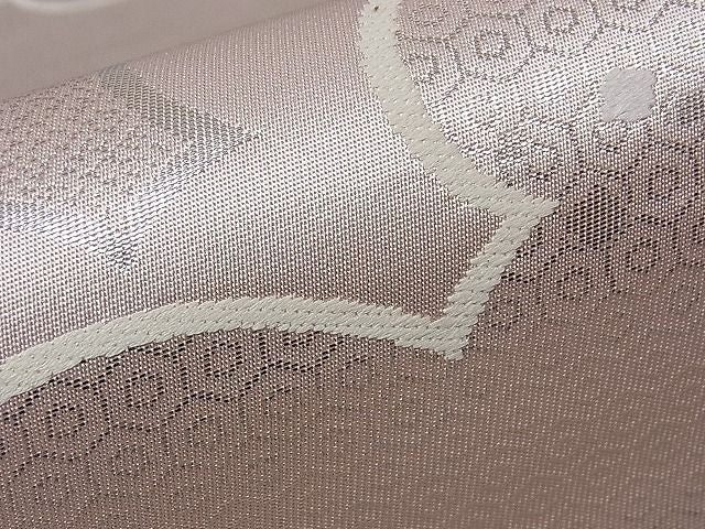 平和屋着物■六通柄袋帯 雲重ね吉祥文 銀糸 逸品 ha2451