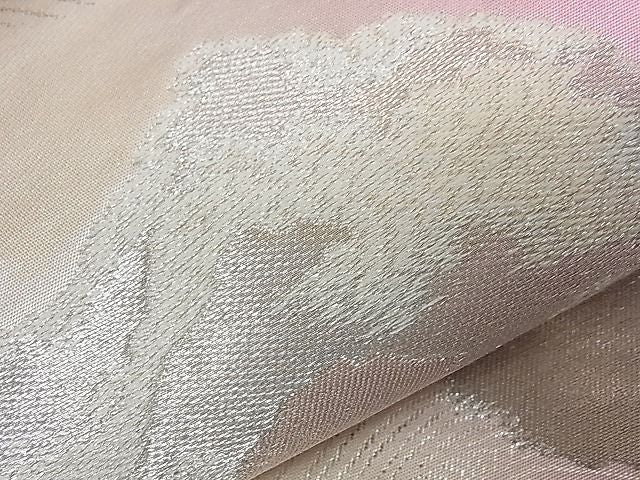 平和屋着物■六通柄袋帯 道長立波文 銀糸 逸品 ha4518
