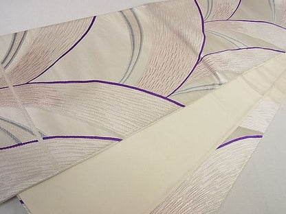 平和屋着物■六通柄袋帯　唐織　吉祥文　銀糸　逸品　ha4521