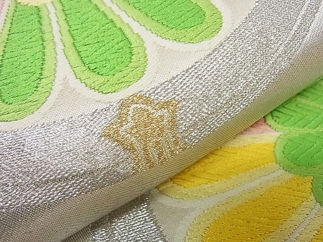 平和屋着物■六通柄袋帯 唐織 花丸文 金銀糸 逸品 ha4529
