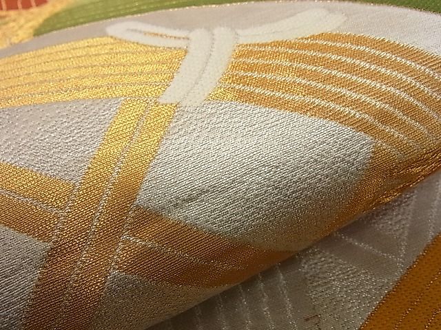 平和屋着物■六通柄袋帯　籬文　金銀糸　逸品　ha4552