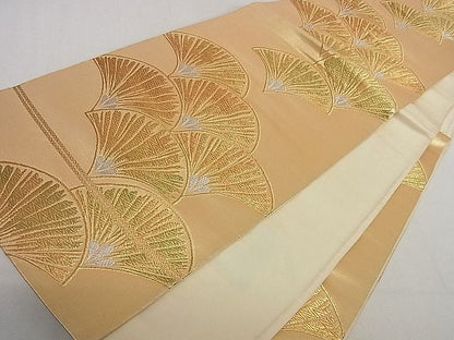 平和屋着物■六通柄袋帯 若松葉青海波 金銀糸 逸品 ha4553
