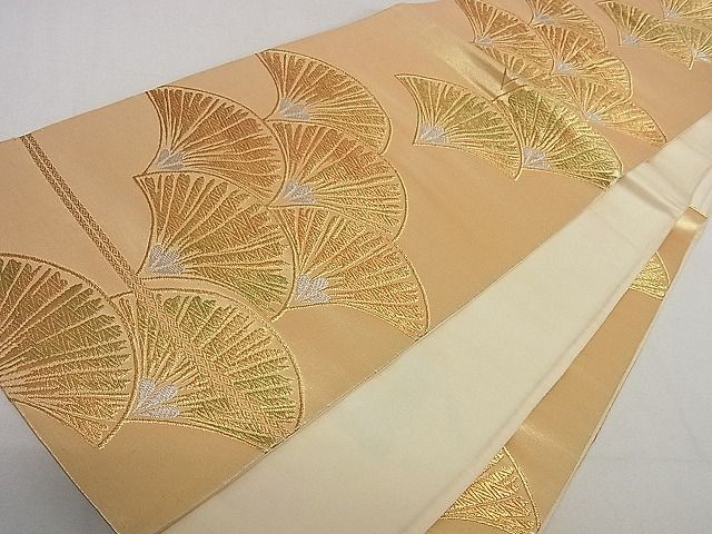 平和屋着物■六通柄袋帯 若松葉青海波 金銀糸 逸品 ha4553