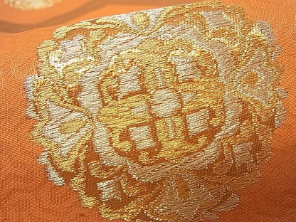 平和屋着物■六通柄袋帯 亀甲花文 金糸 逸品 ha4559