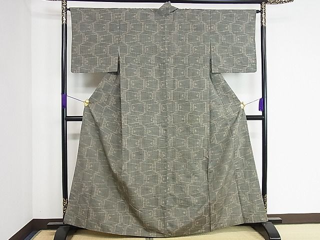 平和屋着物■上質な紬　吉祥文　逸品　ha4611