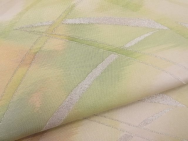 平和屋着物■六通柄袋帯 芝草文 銀糸 逸品 n-hj2802