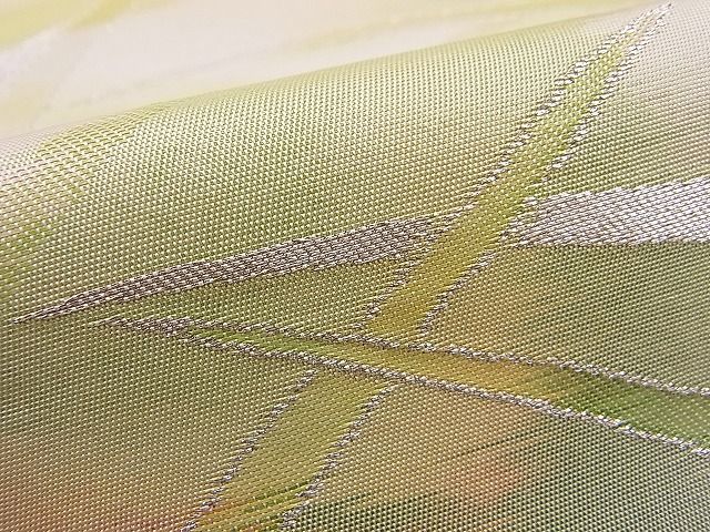 平和屋着物■六通柄袋帯 芝草文 銀糸 逸品 n-hj2802