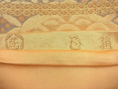平和屋着物■六通柄袋帯 亀甲有職文 金銀糸 逸品 n-hj2813