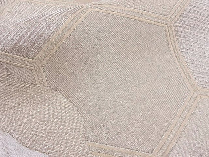 平和屋着物■六通柄袋帯 道長亀甲文 銀糸 逸品 n-hj2842