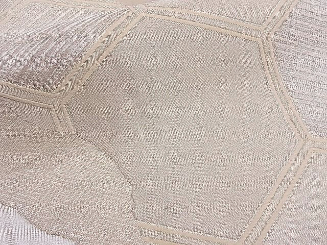 平和屋着物■六通柄袋帯 道長亀甲文 銀糸 逸品 n-hj2842