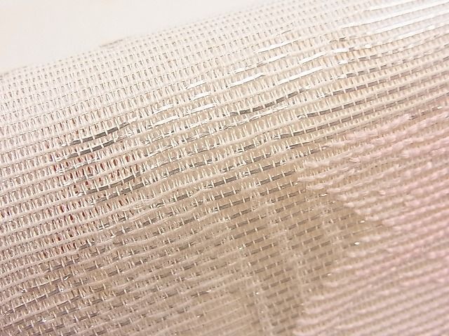 平和屋着物■夏物 六通柄袋帯 間垣楓文 銀糸 逸品 n-hj3220
