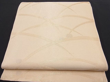 平和屋着物■夏物 六通柄袋帯 露芝文 銀糸 逸品 n-hj3324