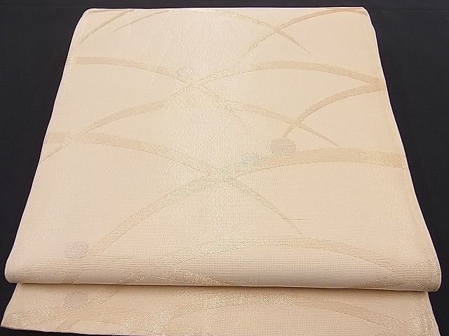 平和屋着物■夏物 六通柄袋帯 露芝文 銀糸 逸品 n-hj3324