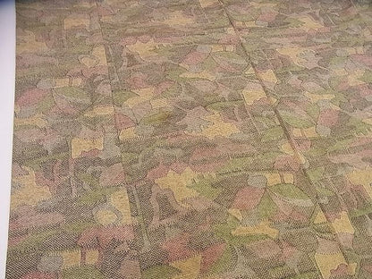 平和屋着物■上質なお召 草葉尽くし 逸品 n-hj3794