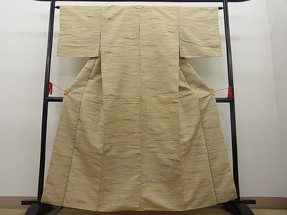 平和屋着物■上質な紬　霞風景文　逸品　n-hv0388