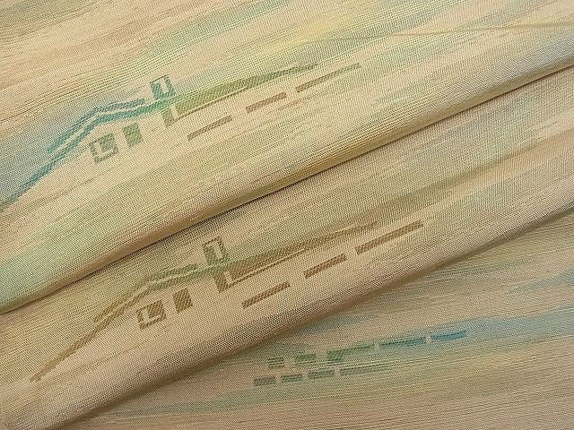 平和屋着物■上質な紬　霞風景文　逸品　n-hv0388