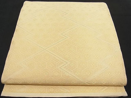 平和屋着物■六通柄袋帯 松皮菱亀甲文 金糸 逸品 n-hv1476